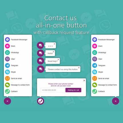 all in one support button callback request whatsapp messenger telegram livechat and more 62308ce6ecee4