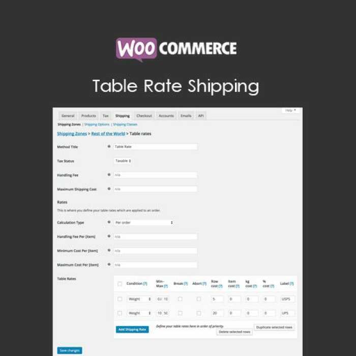 woocommerce Tabelle Rate Versand 6230bd777fdbc