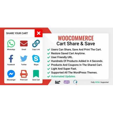 WooCommerce Cesta Compartir y Guardar 2.0.7