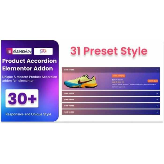 WooCommerce Product Accordion Addon For Elementor 1.0